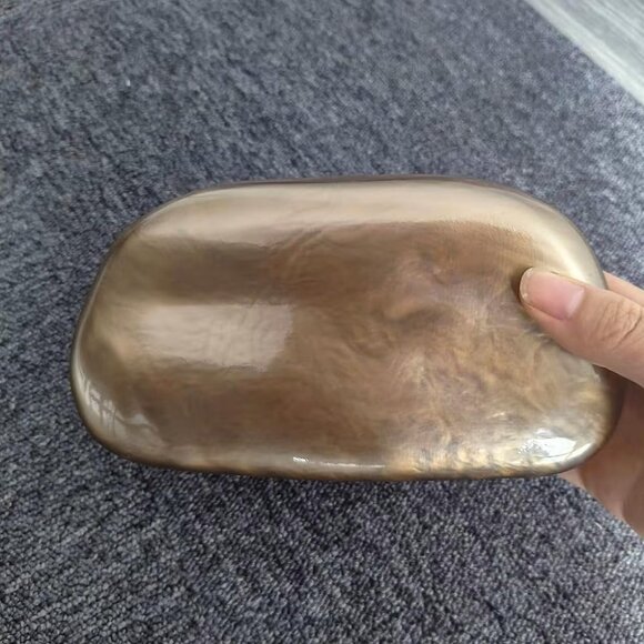 Acrylic Clutch Purse for Women Classic Round Acrylic Evening Handbag Vintage Met - Picture 4 of 6